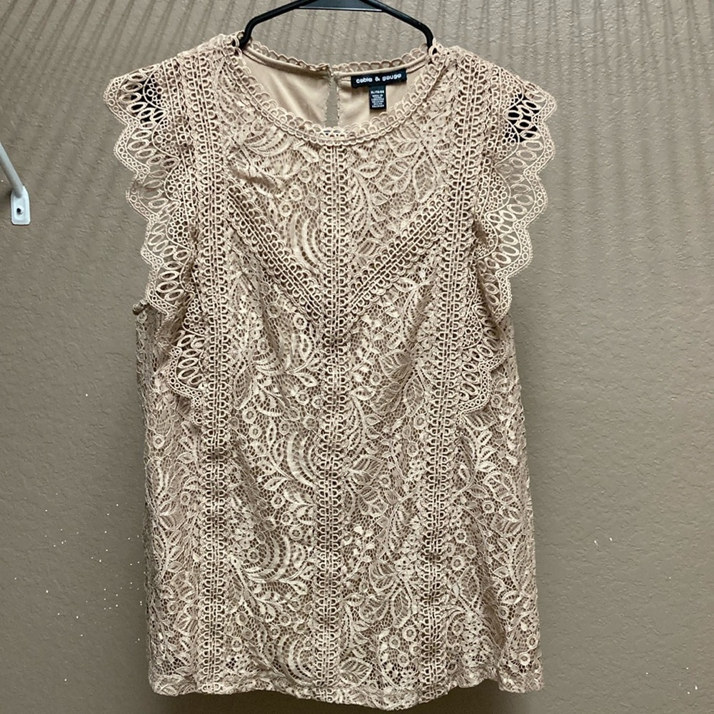 Cable & Gauge Crochet Top XL